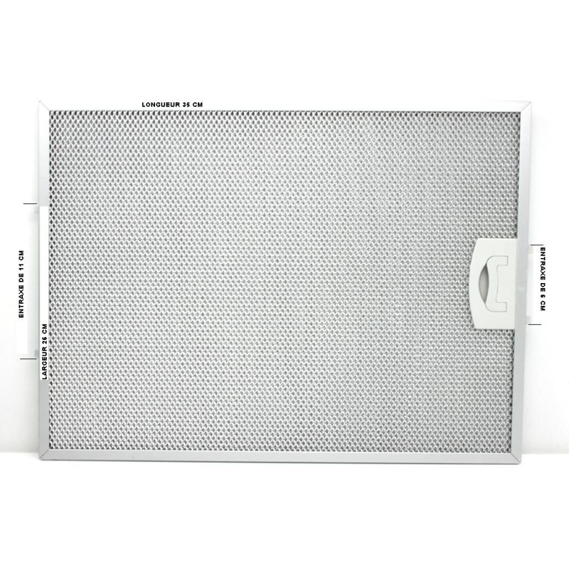 Filtre métallique a graisse pour les hottes AIRLUX et GLEM Filtre métallique a graisse pour les hottes AIRLUX et GLEM