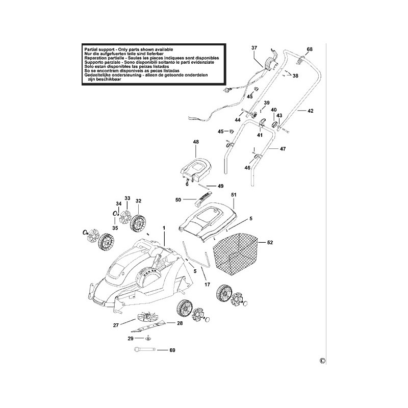 Turbine avec ecrou pour tondeuses BLACK et DECKER GR3400 Turbine avec ecrou pour tondeuses BLACK et DECKER GR3400