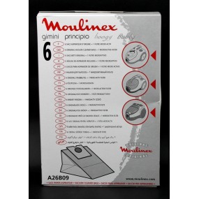 Sacs Aspirateur MOULINEX BOOGY, BOOLY, GIMINI, PRINCIPIO