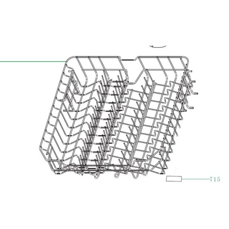 Panier superieur pour lave vaisselle GLEM