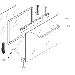 Vitre de facade inox pour four GLEM XFP43C
