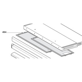 Filtre à graisse Z00SP0494000 hottes AIRLUX AHT64BK, AHT64IX, AHT64WH, HT13N