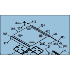 Pivot charnière du couvercle cuisinière GLEM XCE51GC