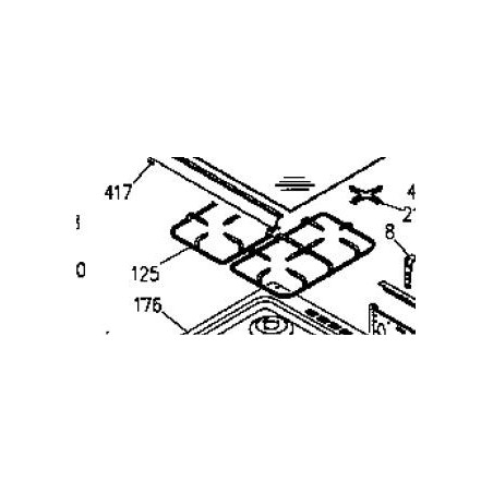 Grille en email pour cuisinière GLEM