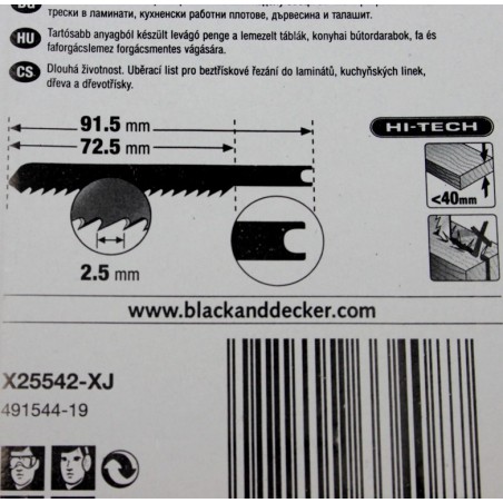 Lames pour scie sauteuse Black & Decker