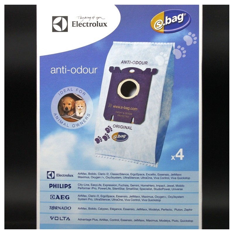 Sacs E203B pour aspirateurs ELECTROLUX, PHILIPS, AEG, TORNADO Sacs E203B pour aspirateurs ELECTROLUX, PHILIPS, AEG, TORNADO