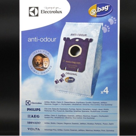 Sacs E203B pour aspirateurs ELECTROLUX, PHILIPS, AEG, TORNADO