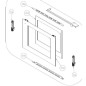 Porte complète pour four GLEM GFM41WH - GFM52WH Porte complète pour four GLEM GFM41WH - GFM52WH