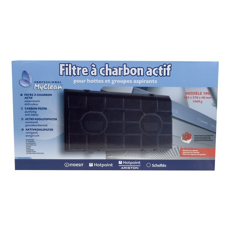 Filtre a charbon CHF190/1 pour hottes de marque WPRO - WHIRLPOOL Filtre a charbon CHF190/1 pour hottes de marque WPRO - WHIRLPOOL