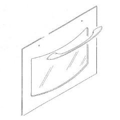 Vitre extérieure pour four AIRLUX FE62G - FE63G