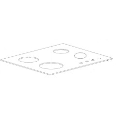 Dessus verre table de cuisson GLEM XTA641H