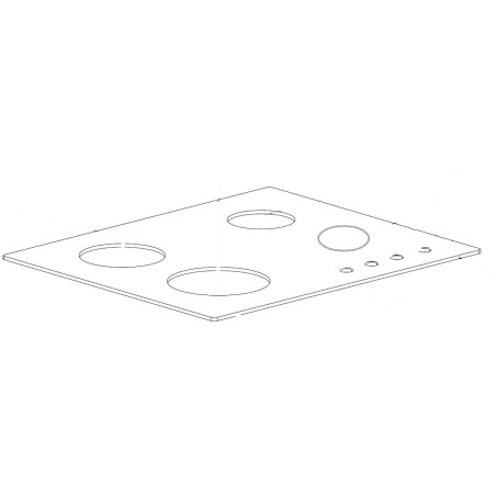 Dessus verre table de cuisson GLEM XTA641H