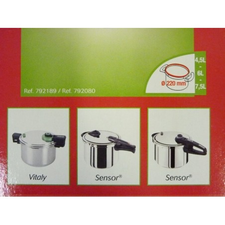 Joint 4,5l , 6l, 7.5 l, pour autocuiseur SEB SENSOR2
