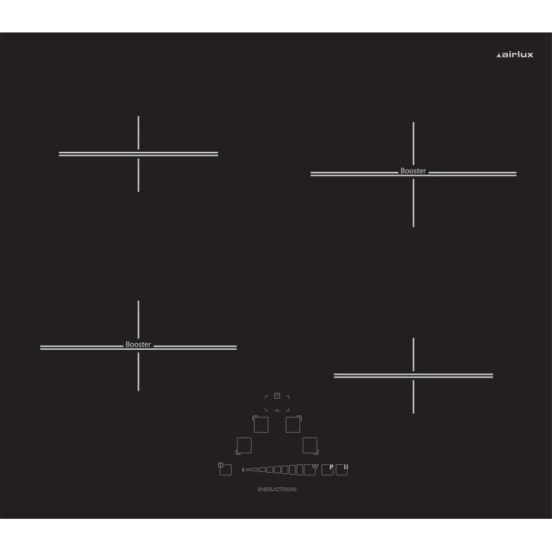 Dessus en verre table à induction AIRLUX ATI642BK