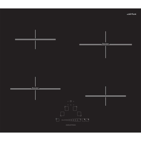 Dessus en verre table à induction AIRLUX ATI642BK
