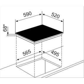 Dessus en verre table à induction AIRLUX ATI642BK