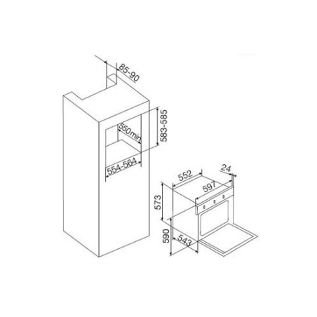 Vitre extérieure inox four AIRLUX AFD40IX
