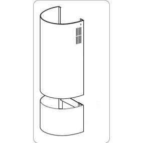 Cheminée complète inox pour hotte AIRLUX HD59C