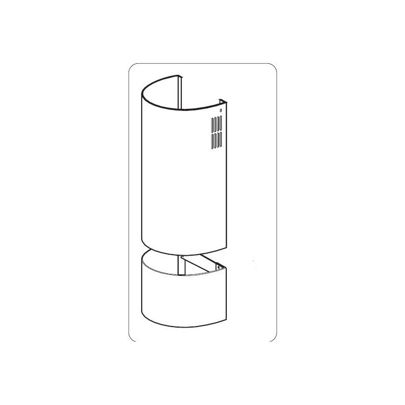 Cheminée complète inox pour hotte AIRLUX HD59C Cheminée complète inox pour hotte AIRLUX HD59C