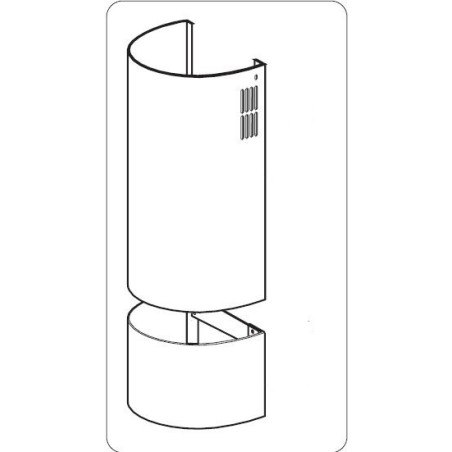 Cheminée complète inox pour hotte AIRLUX HD59C