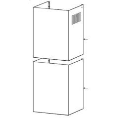 Cheminée complète pour hotte AIRLUX AHW99BK