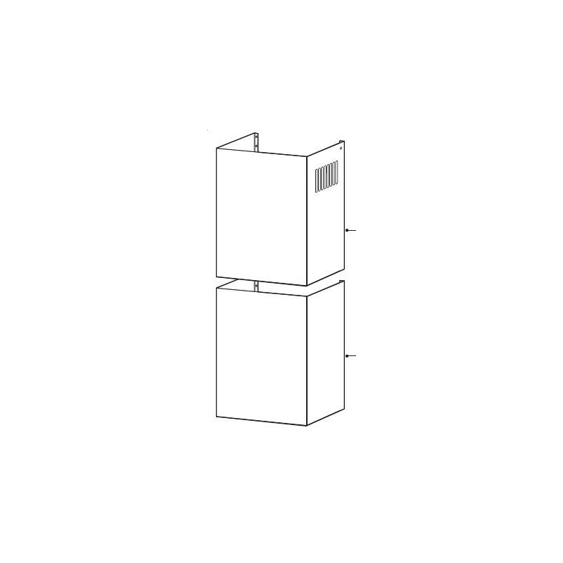 Cheminée complète pour hotte AIRLUX AHW99BK