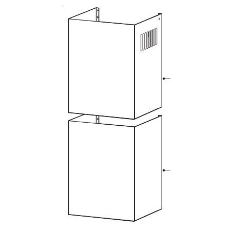 Cheminée complète pour hotte AIRLUX AHW99BK