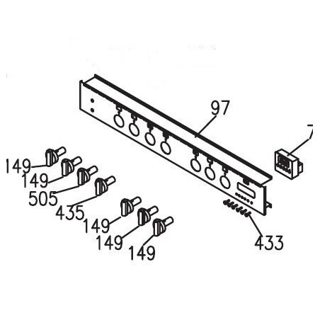 Bandeau cuisinière GLEM XCU370C