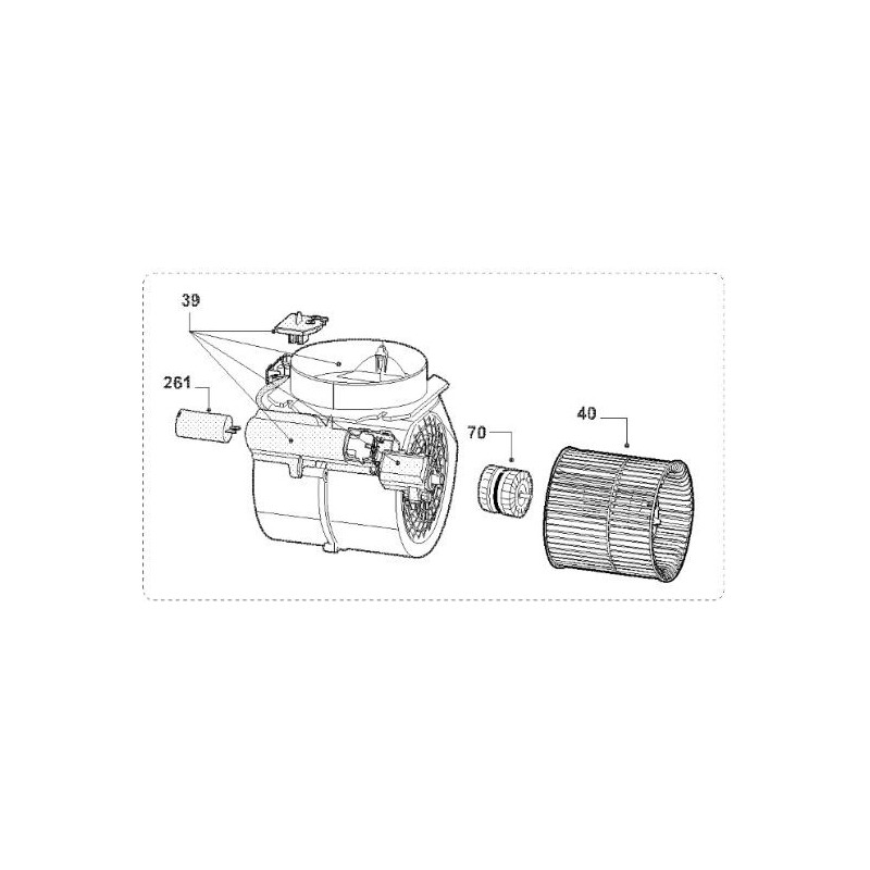 Ensemble moteur complet hotte AIRLUX - GLEM - HYGENA