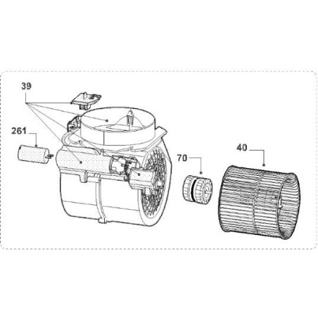 Ensemble moteur complet hotte AIRLUX - GLEM - HYGENA