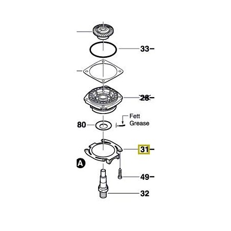 Ressort tendeur meuleuse BOSCH GWS7-115