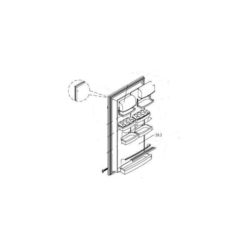 Porte complète réfrigérateur AIRLUX F31C - RC26A Porte complète réfrigérateur AIRLUX F31C - RC26A