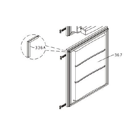 Joint porte congélateur Z162629, AIRLUX, GLEM ARI31CA, GRI310CA, HDZI2626