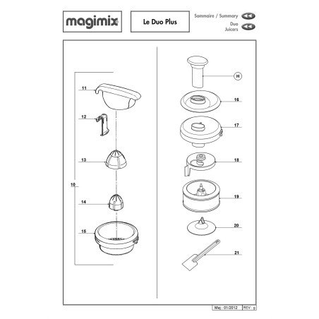 Panier centrifugeuse 104461 MAGIMIX LE DUO PLUS