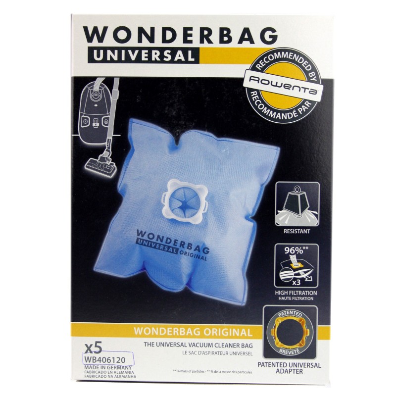 Sacs WONDERBAG WB406120 pour Aspirateur MOULINEX et ROWENTA Sacs WONDERBAG WB406120 pour Aspirateur MOULINEX et ROWENTA