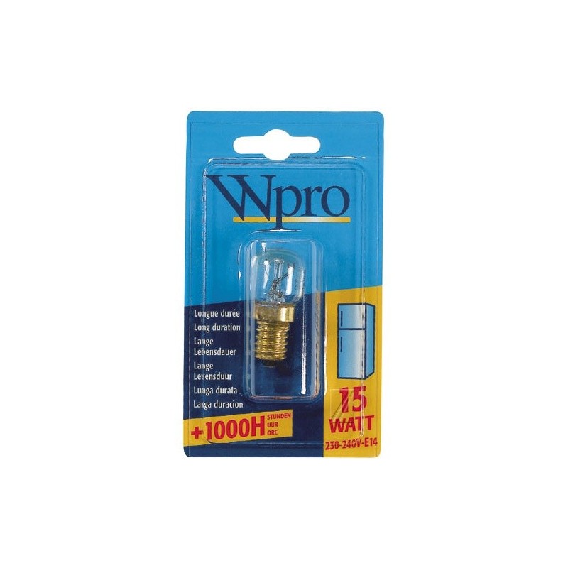 Ampoule réfrigérateur 15 Watt, culot vis E14, LRF137 WPRO Ampoule réfrigérateur 15 Watt, culot vis E14, LRF137 WPRO