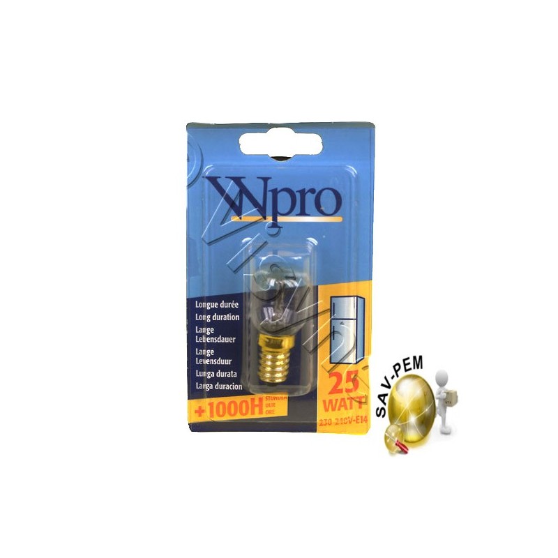 Ampoule LRF136 pour refrigerateur puissance 25W, culot E14 Ampoule LRF136 pour refrigerateur puissance 25W, culot E14