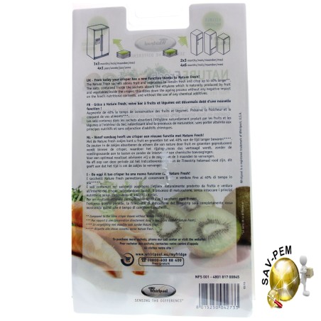 Pack de 4 sachets Nature fresh NFS001 Universels pour refrigerateur