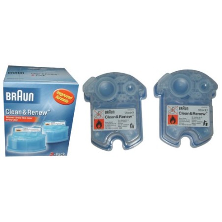 Nettoyant CCR2 pour rasoirs BRAUN CLEAN  et  RENEW