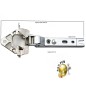 Charniere universelle fixation porte refrigerateur