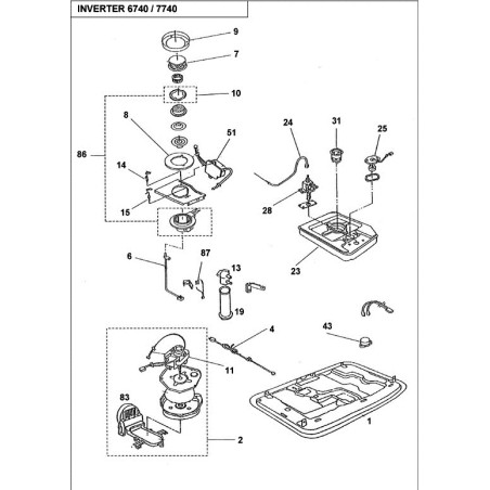 Injecteur poêles à pétrole INVERTER 6712 - 6740 - 6747 - 7712 - 7747