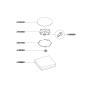 Verre A10092/0 pour foyer induction 270mm TIN3H Verre A10092/0 pour foyer induction 270mm TIN3H