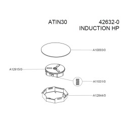 Foyer Inducteur pour plaque de cuisson TIN3BK, ATIN4BK AIRLUX