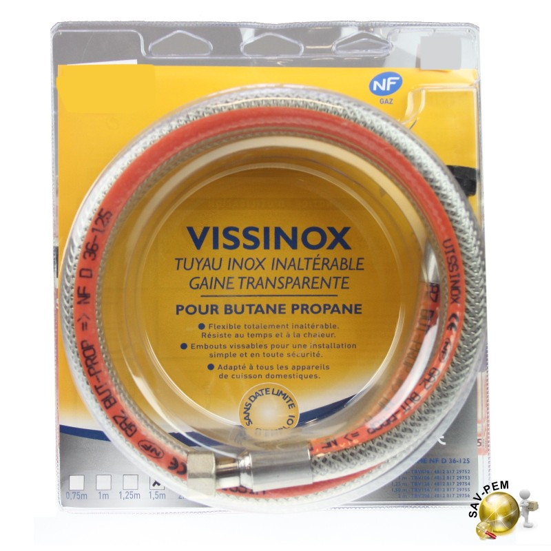 Tuyau gaz TBV156 pour butane, propane 1.5M Tuyau gaz TBV156 pour butane, propane 1.5M