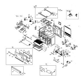 Vitre de façade Z57IA49. cuisinières GLEM et AIRLUX CC902GTBKN. GA96MIXN