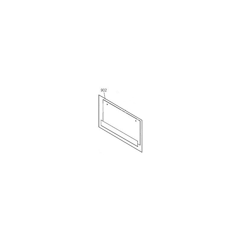 Vitre de façade avec bandeau inox pour cuisinière AIRLUX CC902GIX Vitre de façade avec bandeau inox pour cuisinière AIRLUX CC902GIX