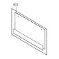 Vitre de façade avec bandeau inox pour cuisinière AIRLUX CC902GIX Vitre de façade avec bandeau inox pour cuisinière AIRLUX CC902GIX