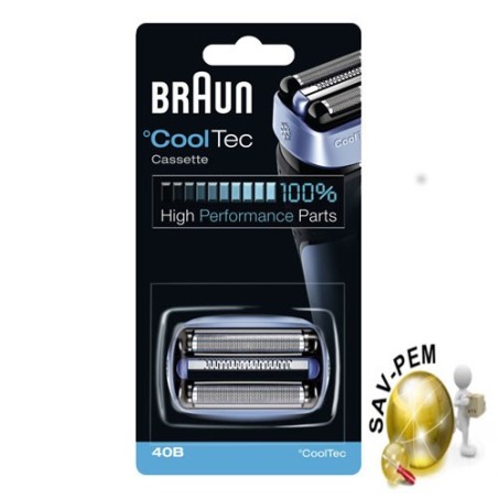 Cassette de rasage 40B COOLTEC rasoir BRAUN