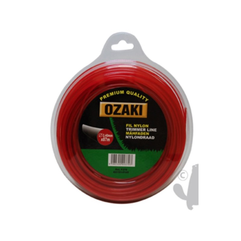 Fil pour débroussailleuse rond Ozaki 46m 3,3mm Fil pour débroussailleuse rond Ozaki 46m 3,3mm