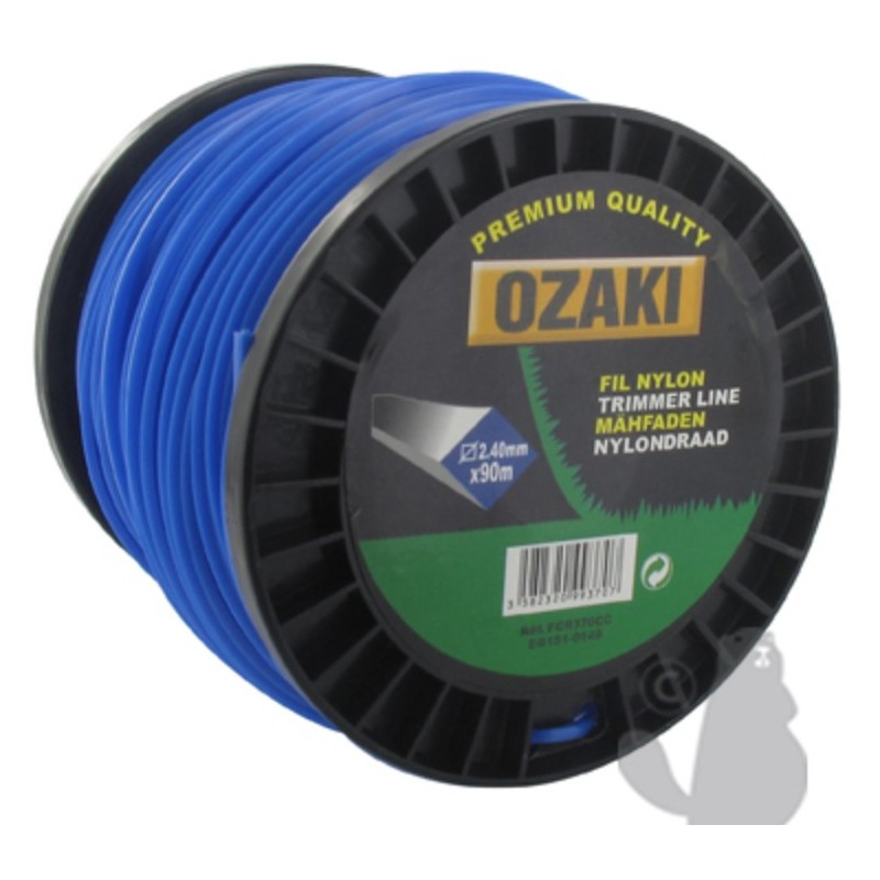 Fil nylon carré OZAKI 2,4mm 90m